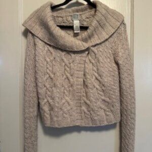 DKNY Cropped Wool Alpaca Sweater